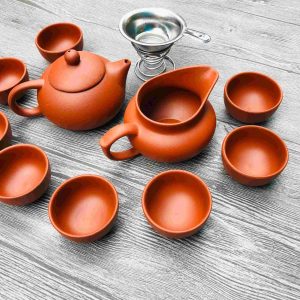Bộ tách trà đất nung kèm lọc trà 0069