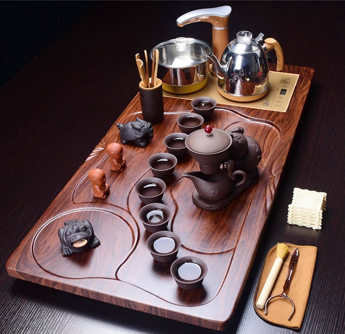 Bộ bàn trà gỗ điện đa năng 0073