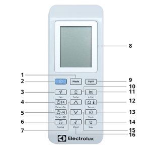 Remote máy lạnh electrolux 02
