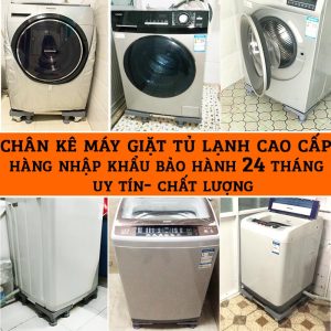 Chân máy giặt, tủ lạnh hàng nhập khẩu loại 6 trụ, 4 bánh xe cao cấp