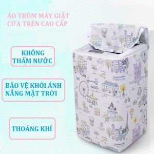 {Hàng cao cấp 3 lớp}Aó trùm máy giặt cửa trên