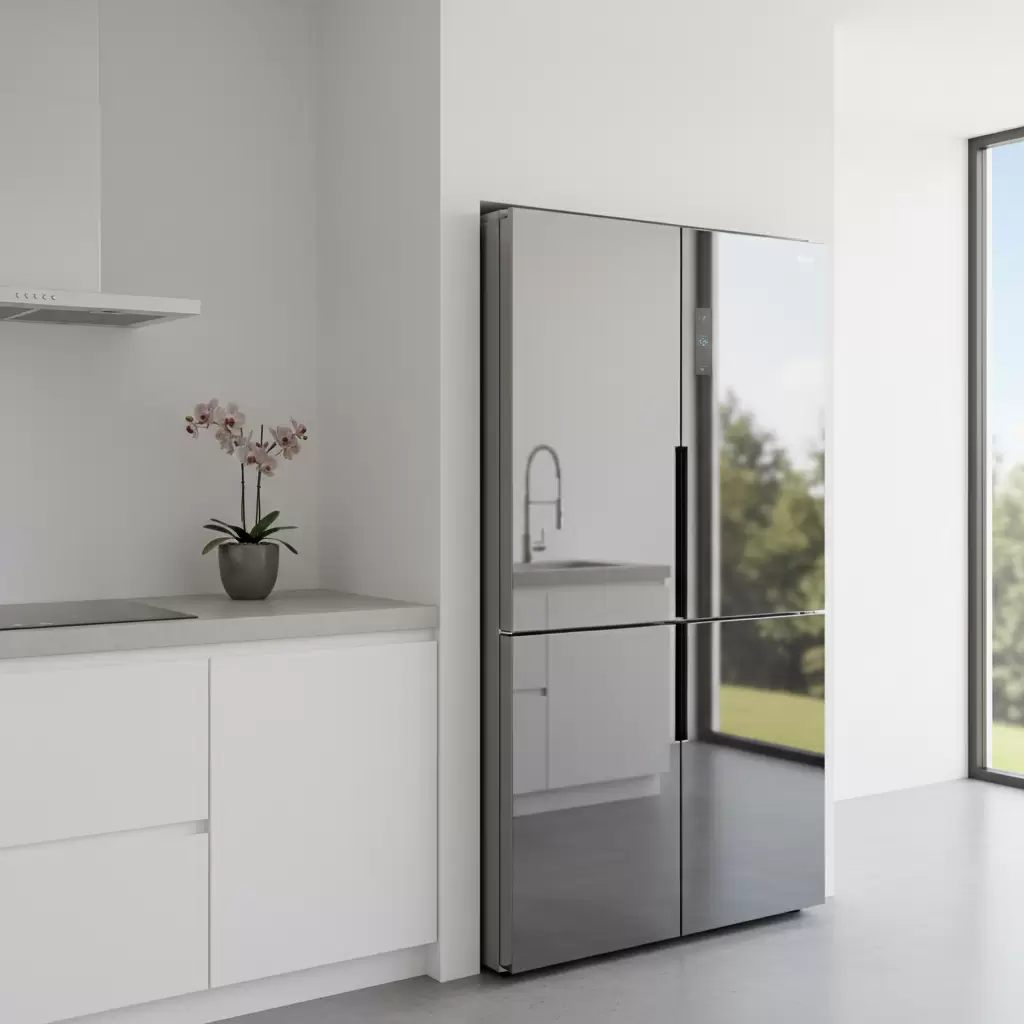 Thiết kế tủ lạnh nhiều cửa hiện đại giúp phân loại thực phẩm khoa học và tiết kiệm điện