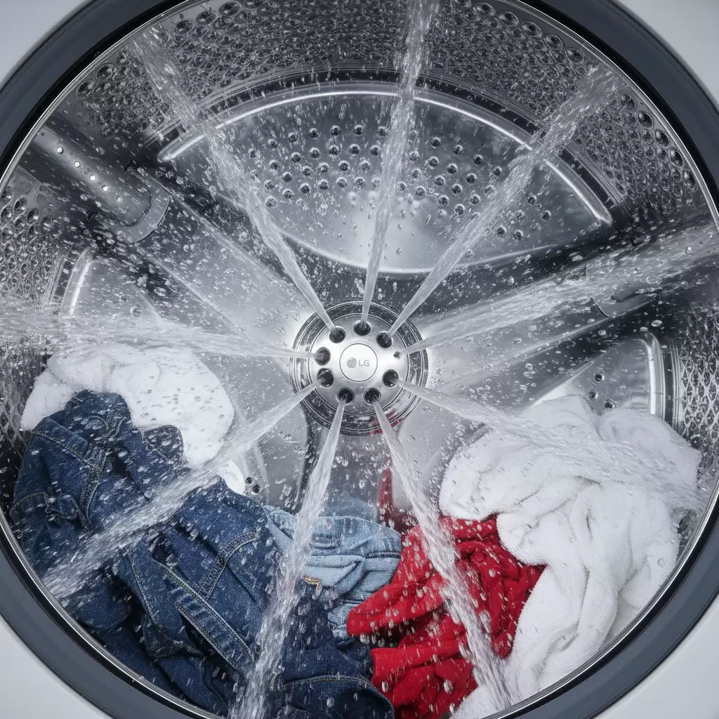 Công nghệ TurboWash 360 giúp giặt sạch nhanh chóng và hiệu quả