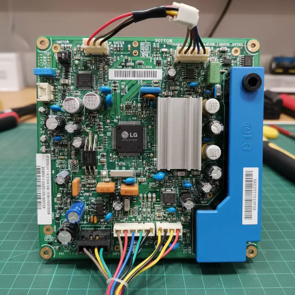 Bo mạch máy giặt LG chính hãng đóng vai trò trung tâm điều khiển toàn bộ thiết bị