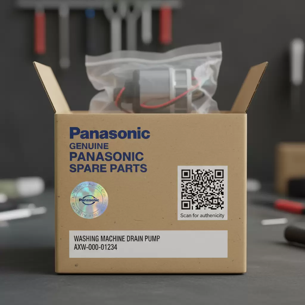 Bao bì linh kiện Panasonic chính hãng có đầy đủ tem nhãn và mã vạch