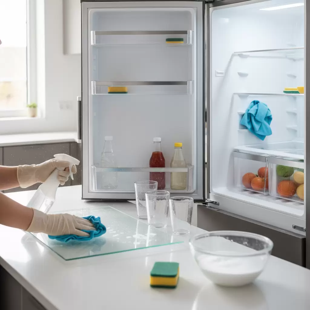 gemini_image_1768656734-1 Vệ sinh các ngăn kệ hàng tháng để đảm bảo môi trường bảo quản thực phẩm sạch sẽ