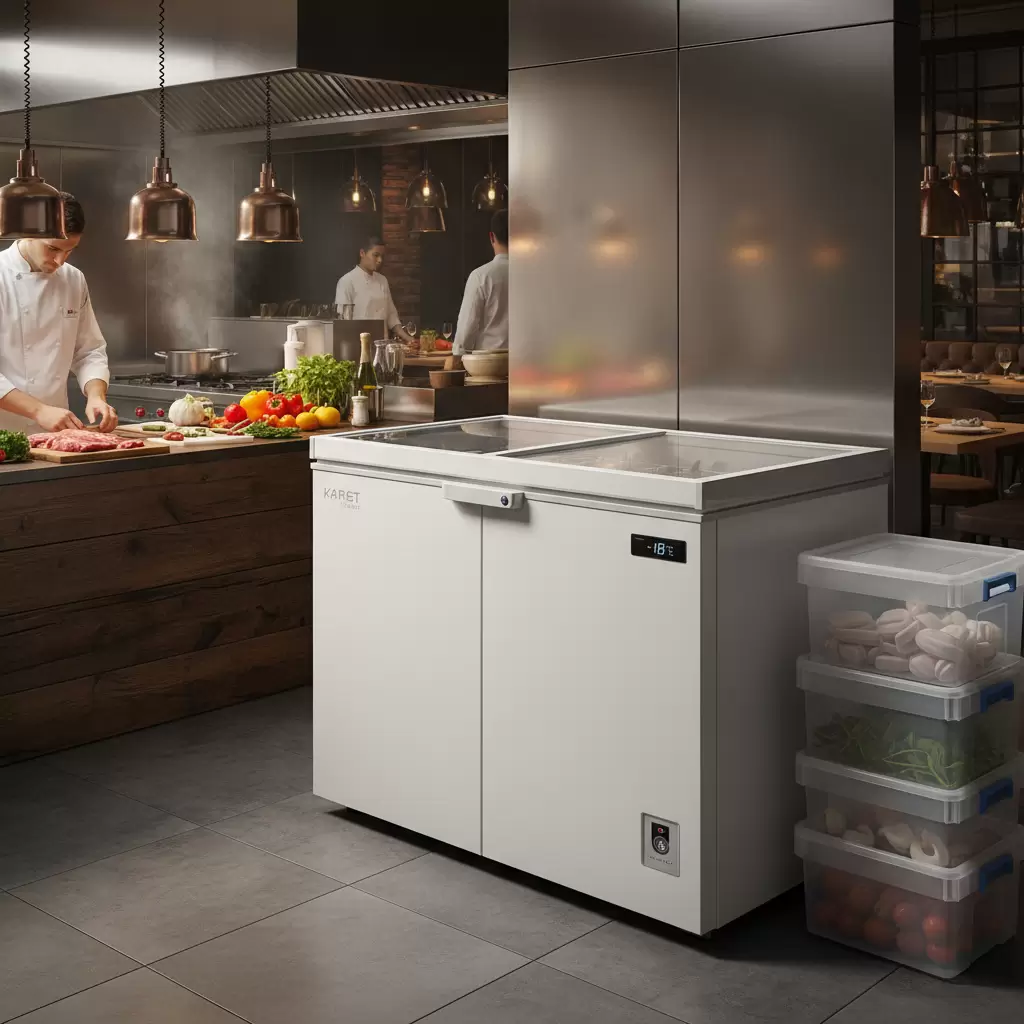 Tủ đông Karet 200L là lựa chọn phổ biến cho các quán ăn quy mô vừa và nhỏ