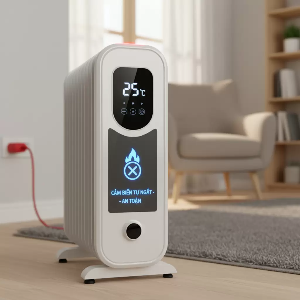 Các tính năng an toàn thông minh giúp bảo vệ trẻ nhỏ khỏi các sự cố cháy nổ hoặc bỏng nhiệt