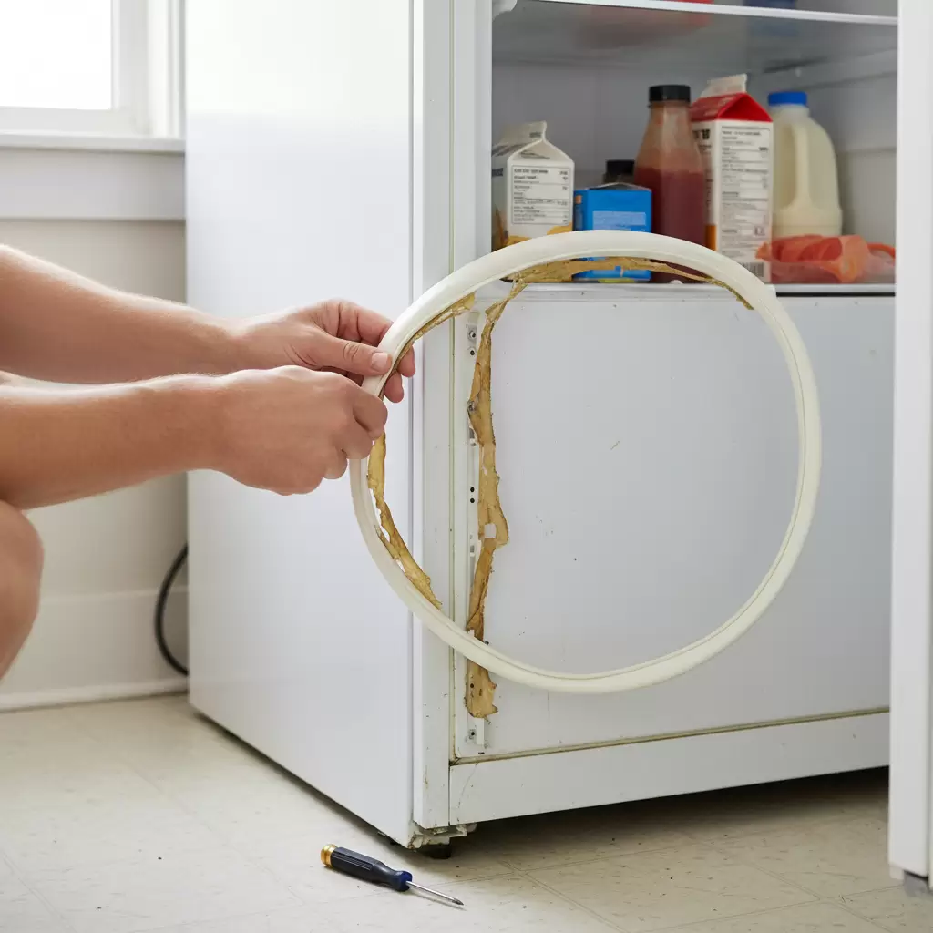 Ron cao su tủ lạnh bị hỏng gây thất thoát nhiệt và tốn điện năng