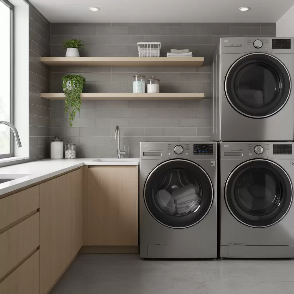 Máy giặt cửa nghiêng LG 12kg sở hữu thiết kế sang trọng và hiện đại