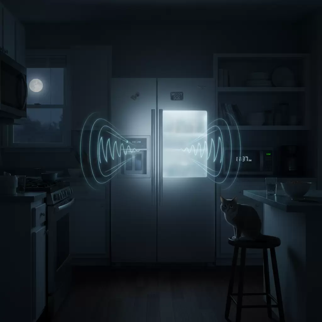 Tiếng ồn tủ lạnh vào ban đêm gây ảnh hưởng tiêu cực đến không gian nghỉ ngơi của gia đình