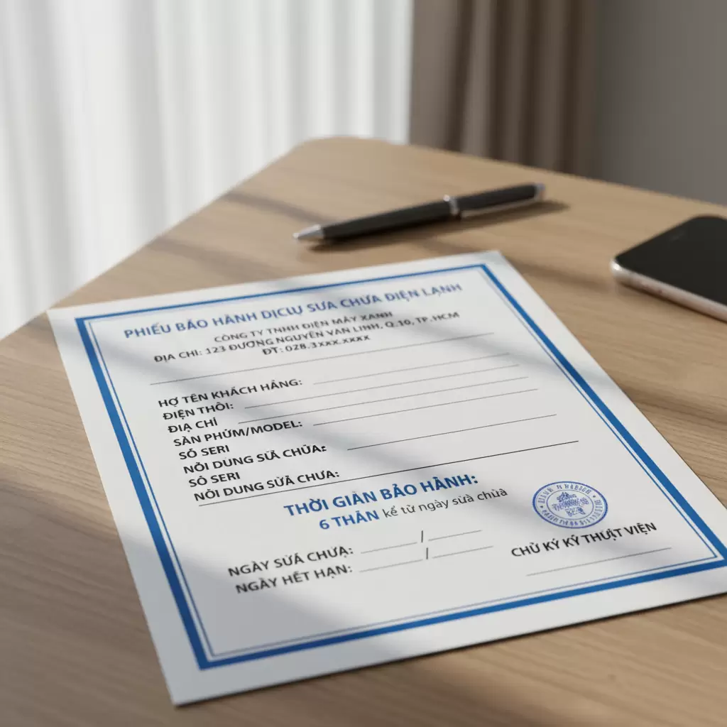 Khách hàng nên lưu giữ phiếu bảo hành cẩn thận để đảm bảo quyền lợi sau khi sửa chữa