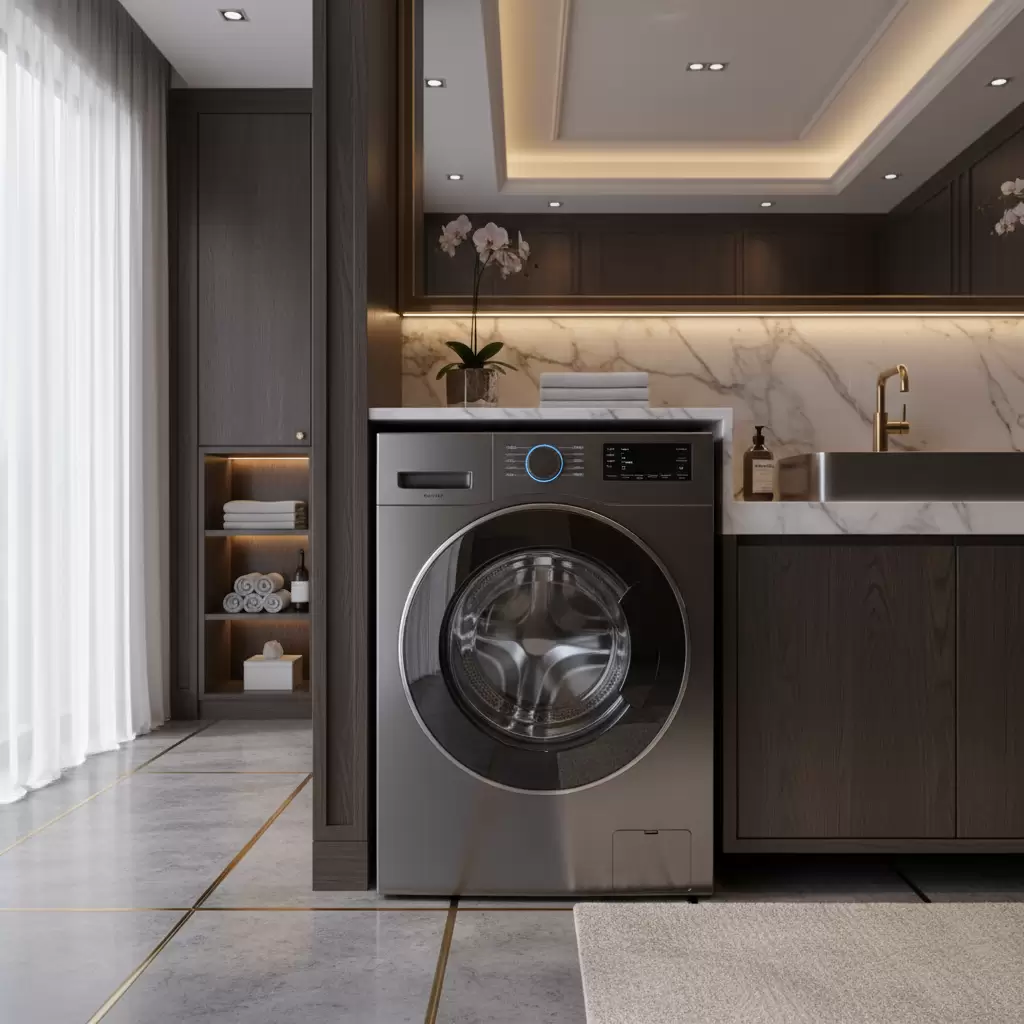 Các dòng máy giặt cửa ngang thường ưu tiên sử dụng inox cao cấp để tăng hiệu quả giặt sạch