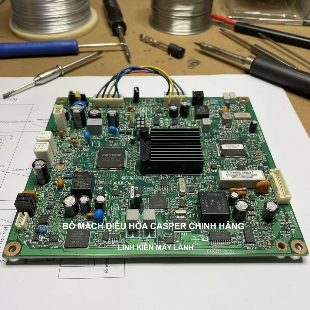 Bo mạch điều hòa Casper đóng vai trò là bộ não điều khiển toàn bộ hệ thống vận hành