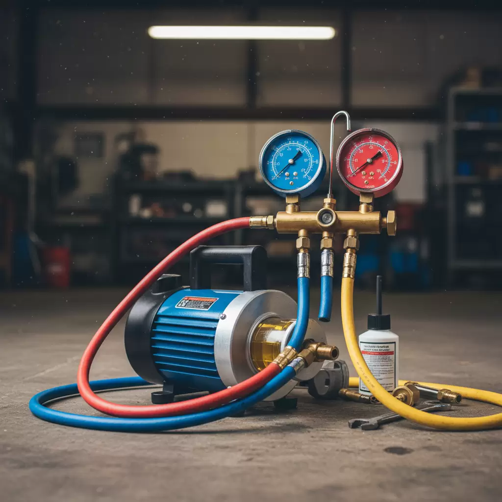 Máy hút chân không và bộ đồng hồ đo áp suất là thiết bị không thể thiếu