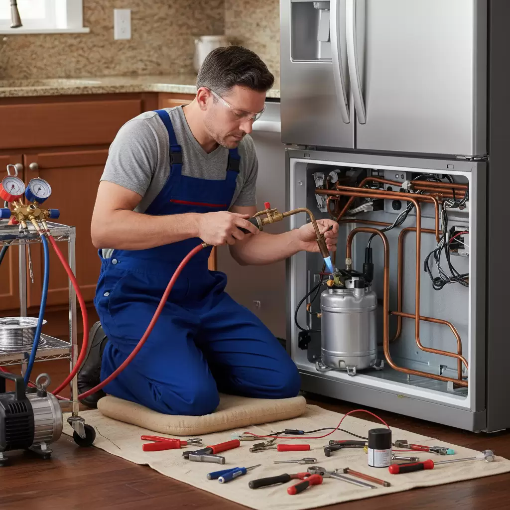 Quy trình thay thế block tủ lạnh đòi hỏi sự chuẩn bị kỹ lưỡng về công cụ và kỹ thuật