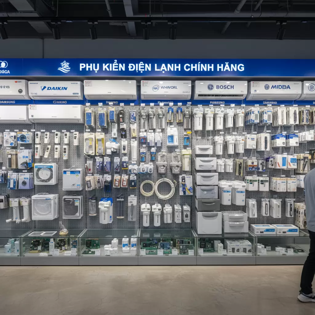 Sử dụng phụ kiện điện lạnh chính hãng giúp kéo dài tuổi thọ và đảm bảo hiệu suất thiết bị
