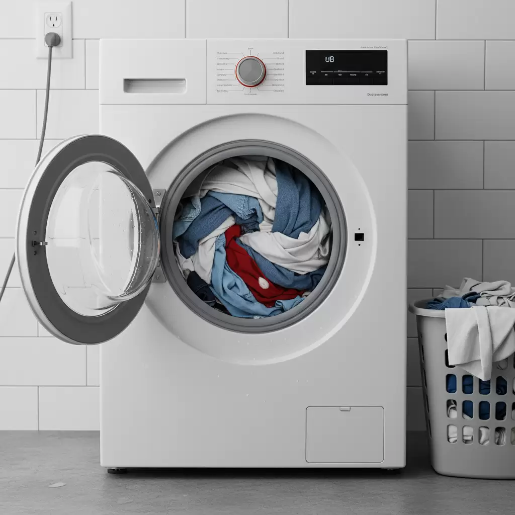 Tình trạng quần áo bị dồn về một phía gây ra lực ly tâm không đều