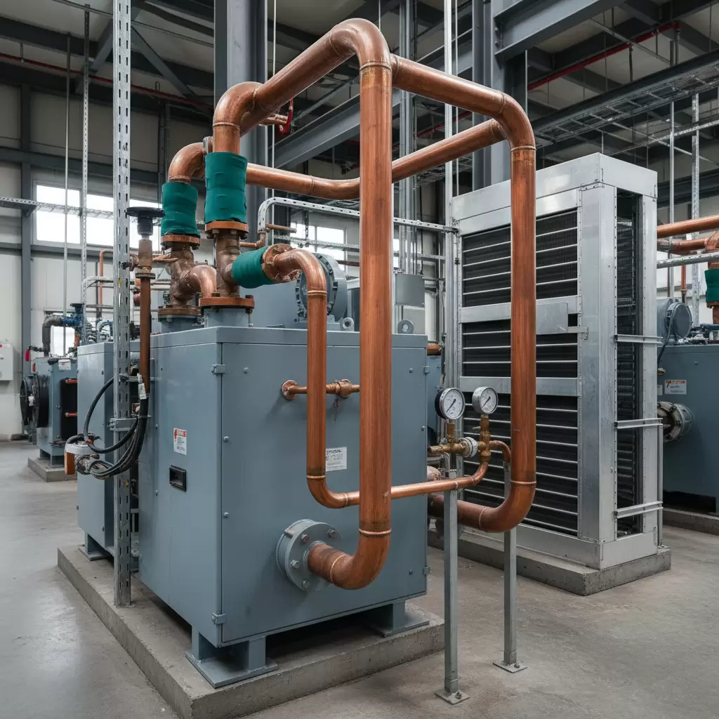 Máy nén và hệ thống trao đổi nhiệt đóng vai trò cốt lõi trong chu trình làm lạnh