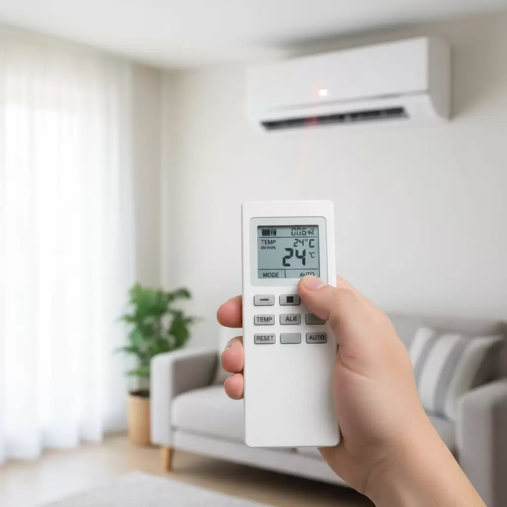 gemini_image_1768687370-1 Thao tác reset điều hòa bằng điều khiển và nguồn điện để khắc phục lỗi tạm thời